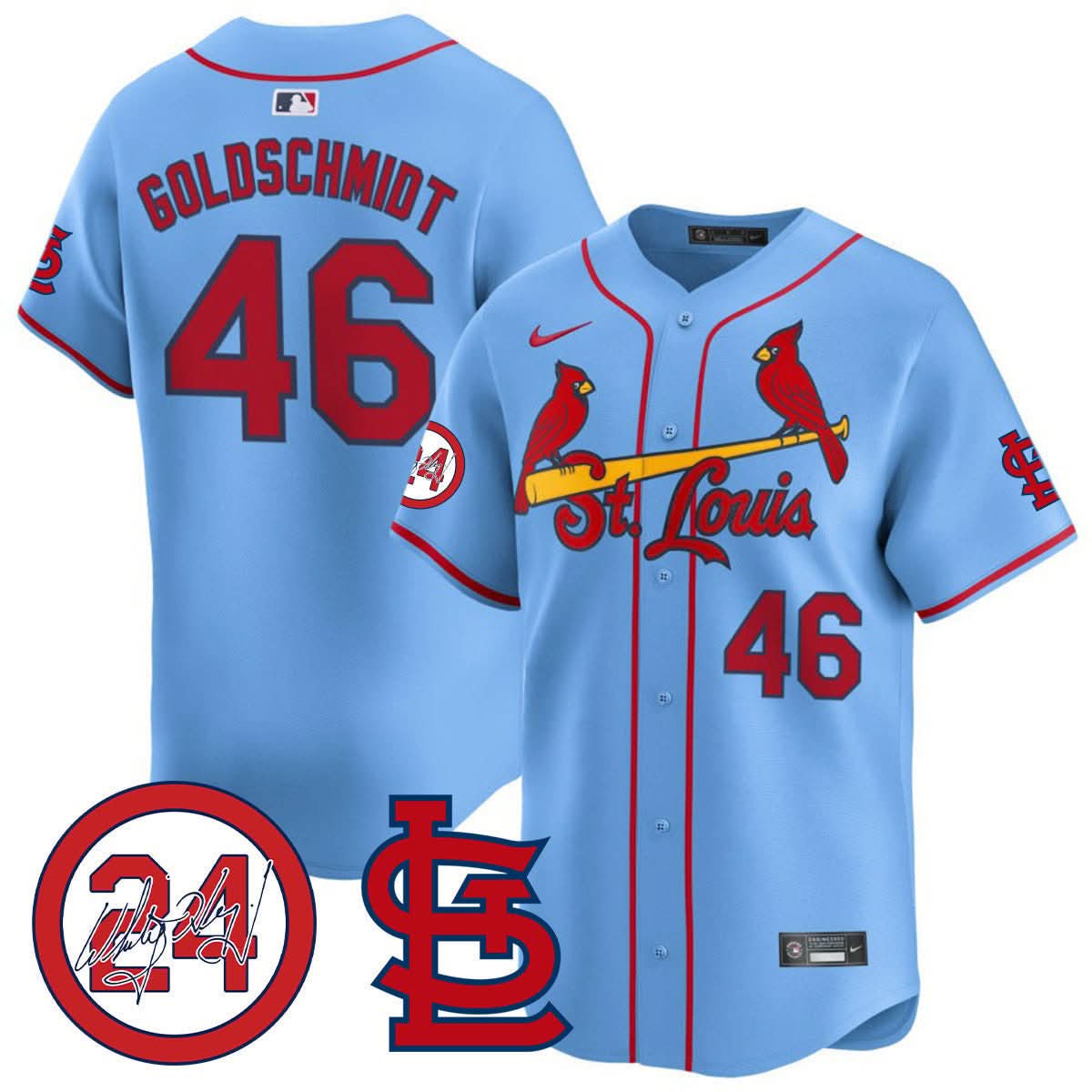 St. Louis Cardinals Memorial Vapor Premier Limited Jersey - Stitched