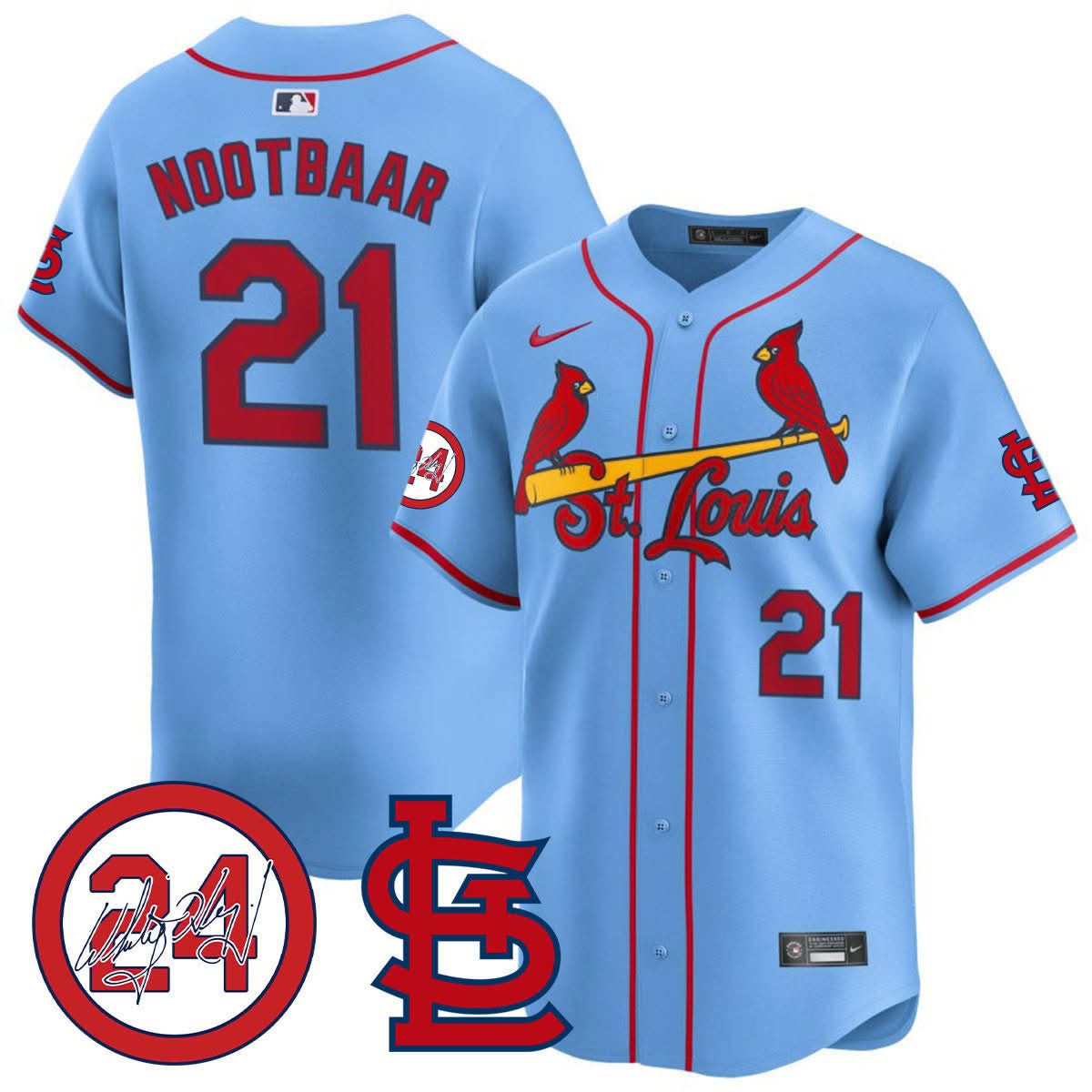 St. Louis Cardinals Memorial Vapor Premier Limited Jersey - Stitched