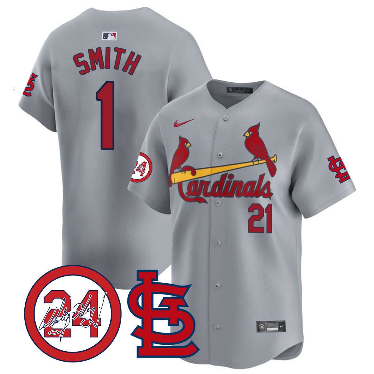 St. Louis Cardinals Memorial Vapor Premier Limited Jersey - Stitched