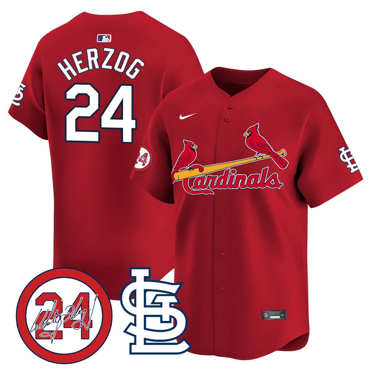 St. Louis Cardinals Memorial Vapor Premier Limited Jersey - Stitched