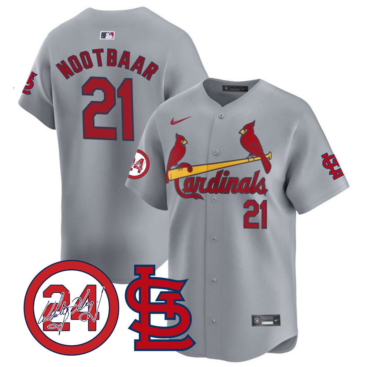 St. Louis Cardinals Memorial Vapor Premier Limited Jersey - Stitched