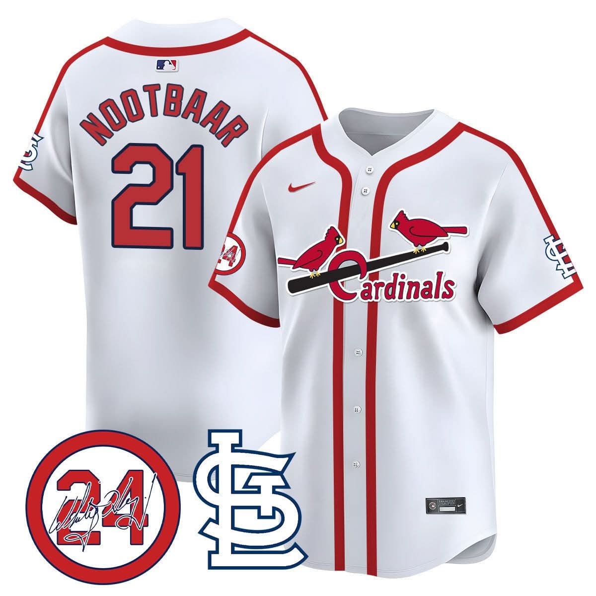 St. Louis Cardinals Memorial Vapor Premier Limited Jersey - Stitched