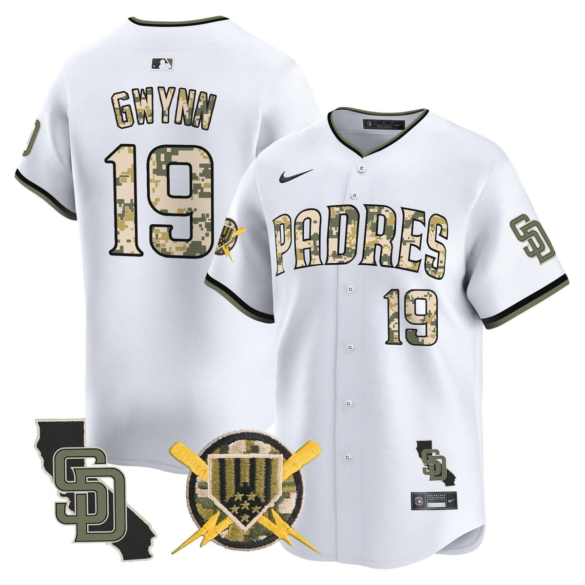 San Diego Padres Armed Forces Day Vapor Premier Limited Jersey - Stitched