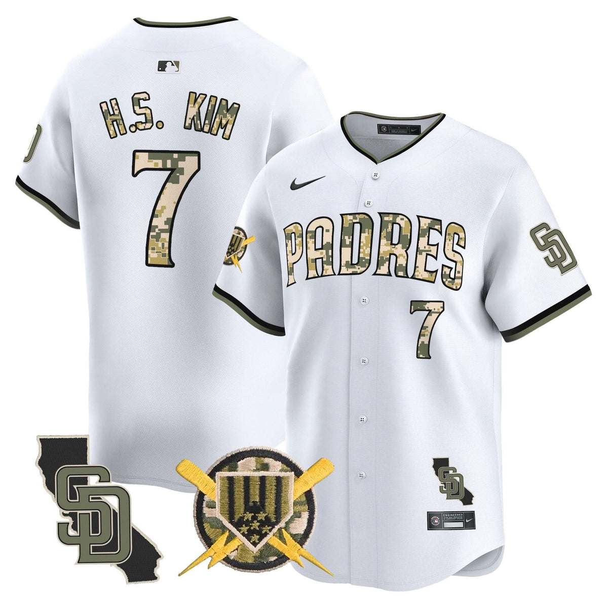 San Diego Padres Armed Forces Day Vapor Premier Limited Jersey - Stitched