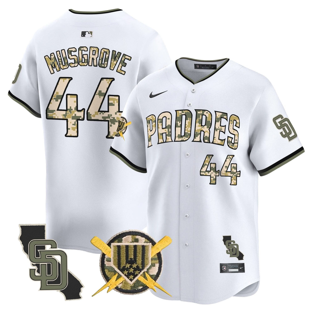 San Diego Padres Armed Forces Day Vapor Premier Limited Jersey - Stitched