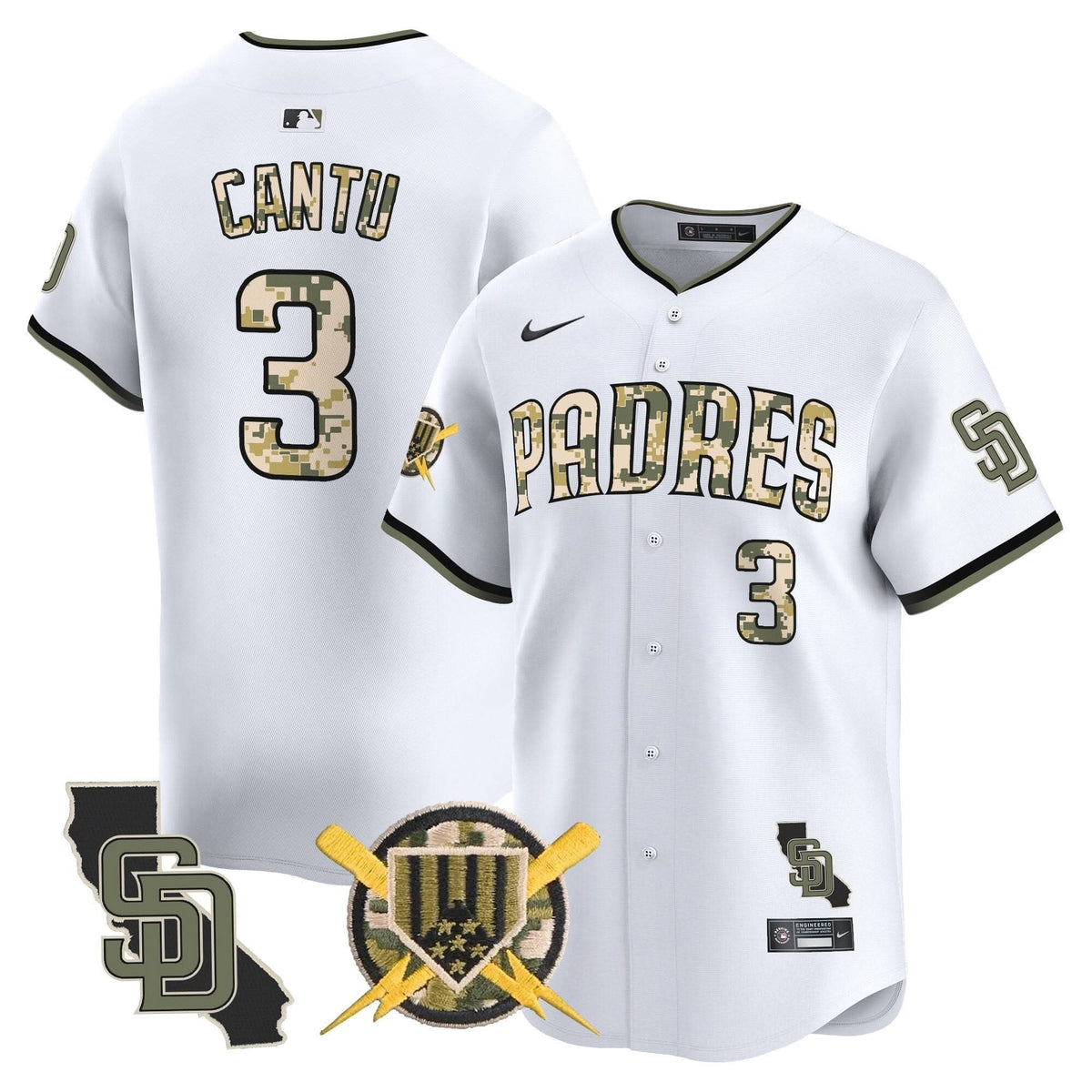San Diego Padres Armed Forces Day Vapor Premier Limited Jersey - Stitched