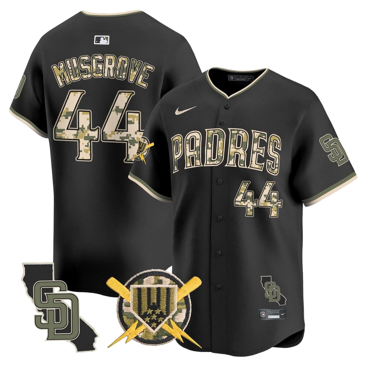 San Diego Padres Armed Forces Day Vapor Premier Limited Jersey - Stitched