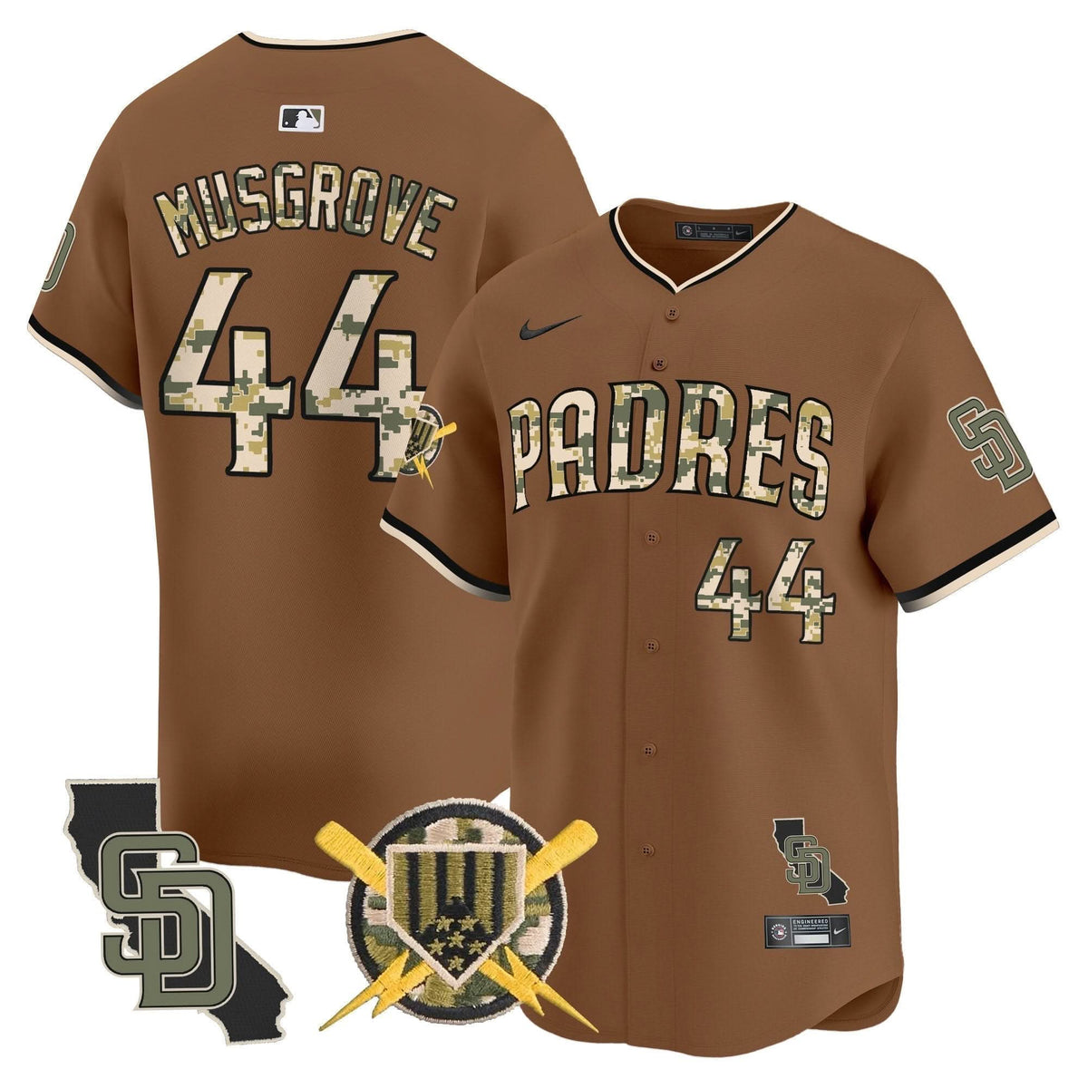 San Diego Padres Armed Forces Day Vapor Premier Limited Jersey - Stitched
