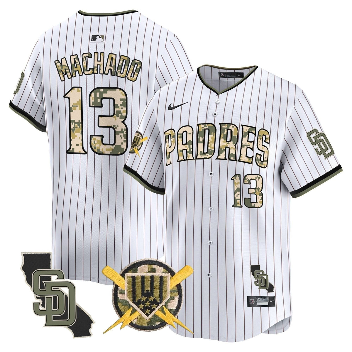 San Diego Padres Armed Forces Day Vapor Premier Limited Jersey - Stitched