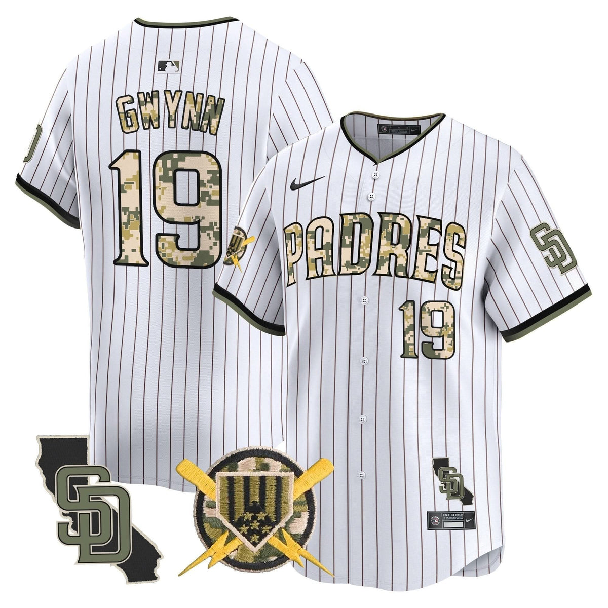 San Diego Padres Armed Forces Day Vapor Premier Limited Jersey - Stitched