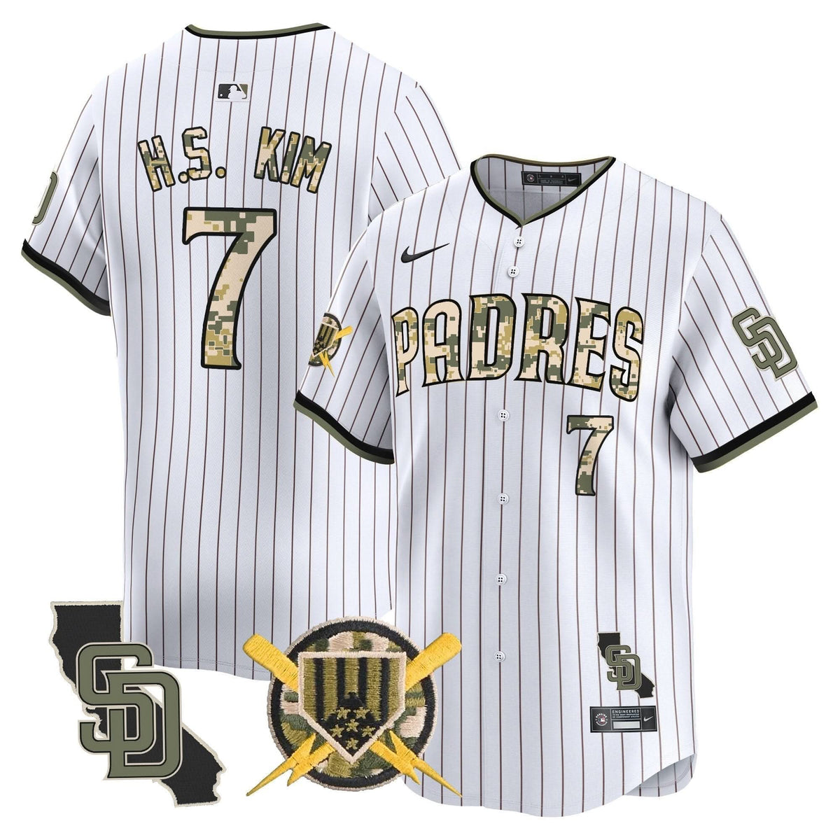 San Diego Padres Armed Forces Day Vapor Premier Limited Jersey - Stitched