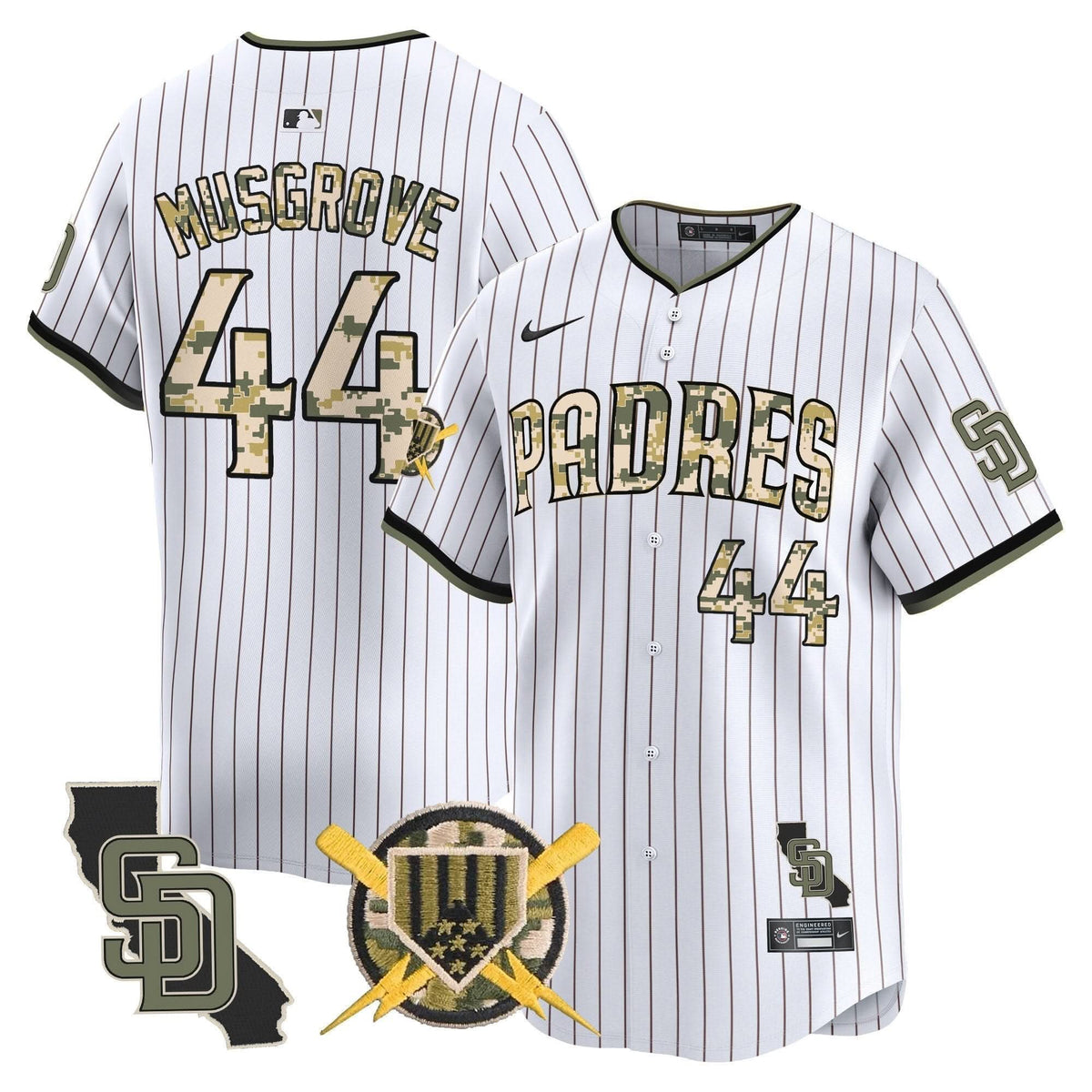 San Diego Padres Armed Forces Day Vapor Premier Limited Jersey - Stitched