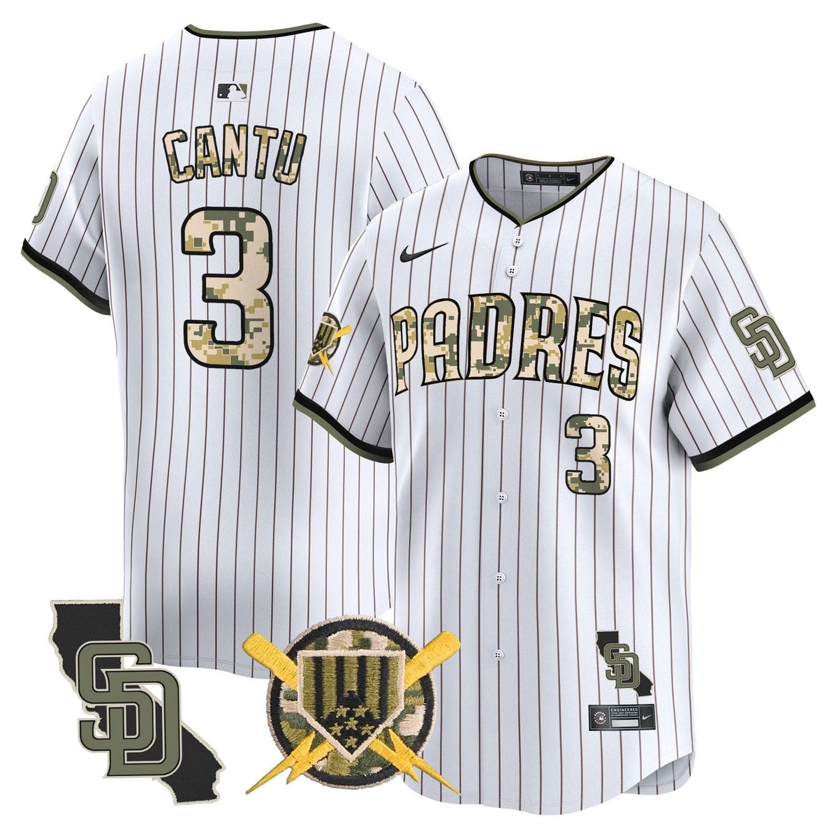 San Diego Padres Armed Forces Day Vapor Premier Limited Jersey - Stitched
