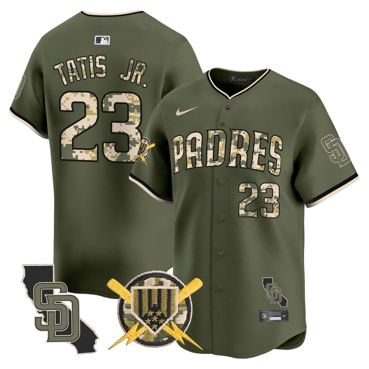 San Diego Padres Armed Forces Day Vapor Premier Limited Jersey - Stitched