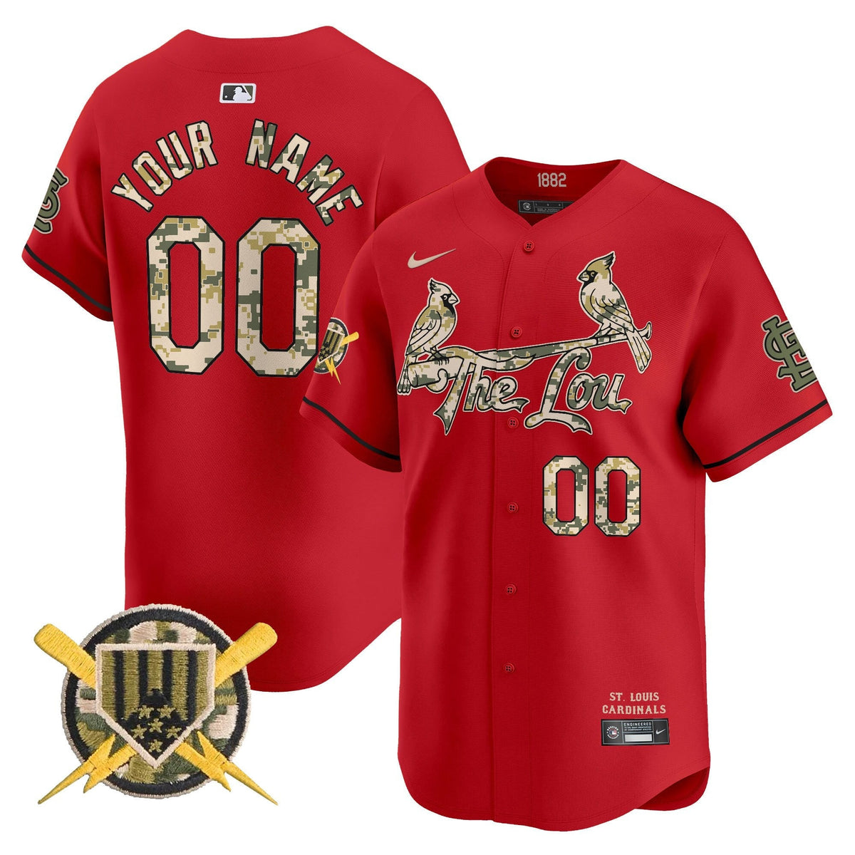 St. Louis Cardinals Armed Forces Day Vapor Premier Limited Custom Jersey - Stitched