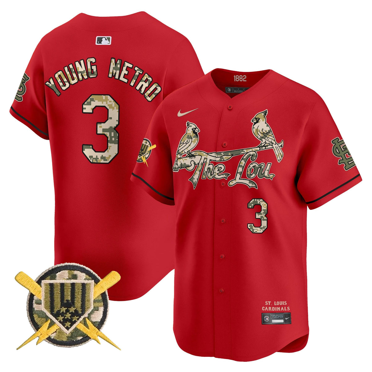 St. Louis Cardinals Armed Forces Day Vapor Premier Limited Jersey - Stitched