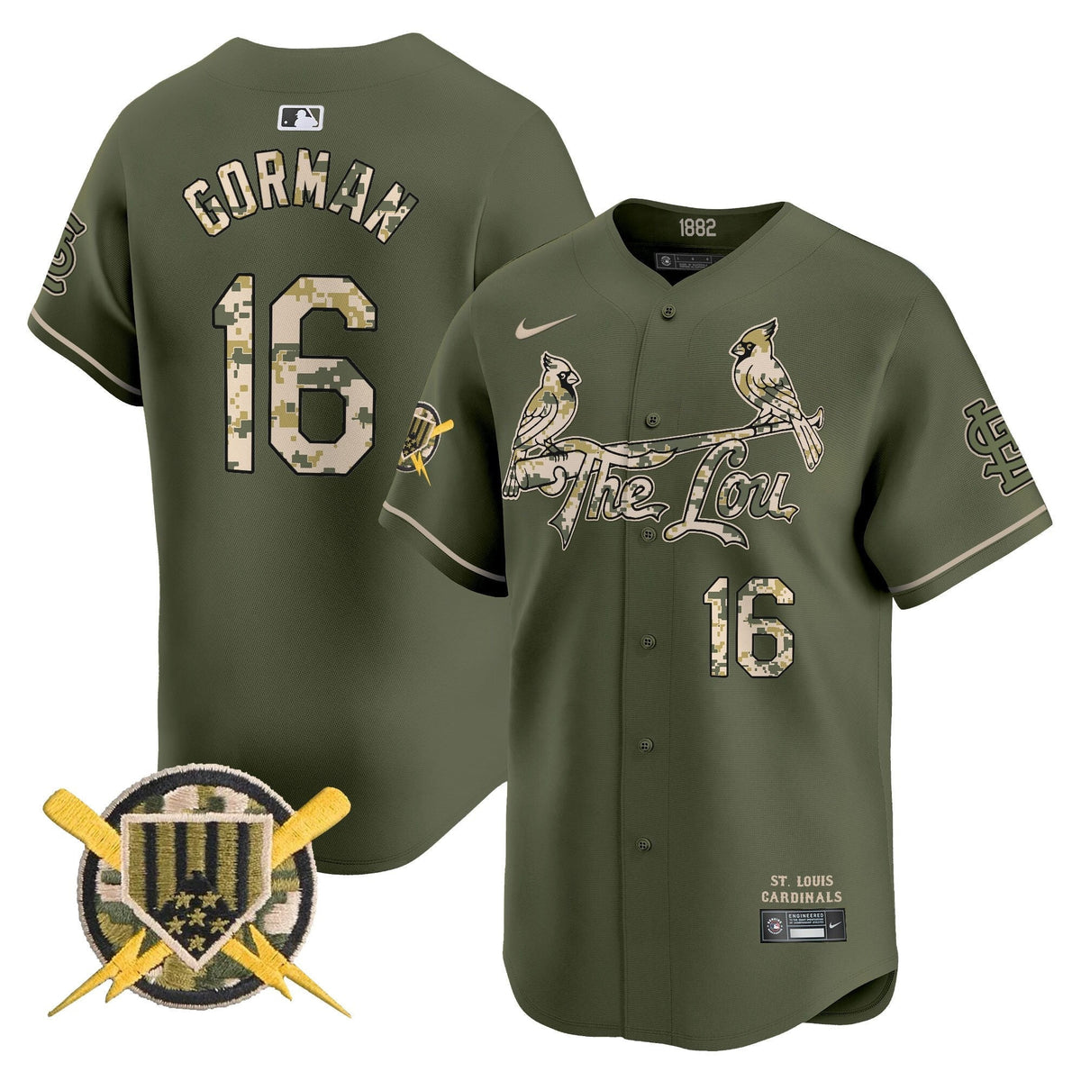 St. Louis Cardinals Armed Forces Day Vapor Premier Limited Jersey - Stitched