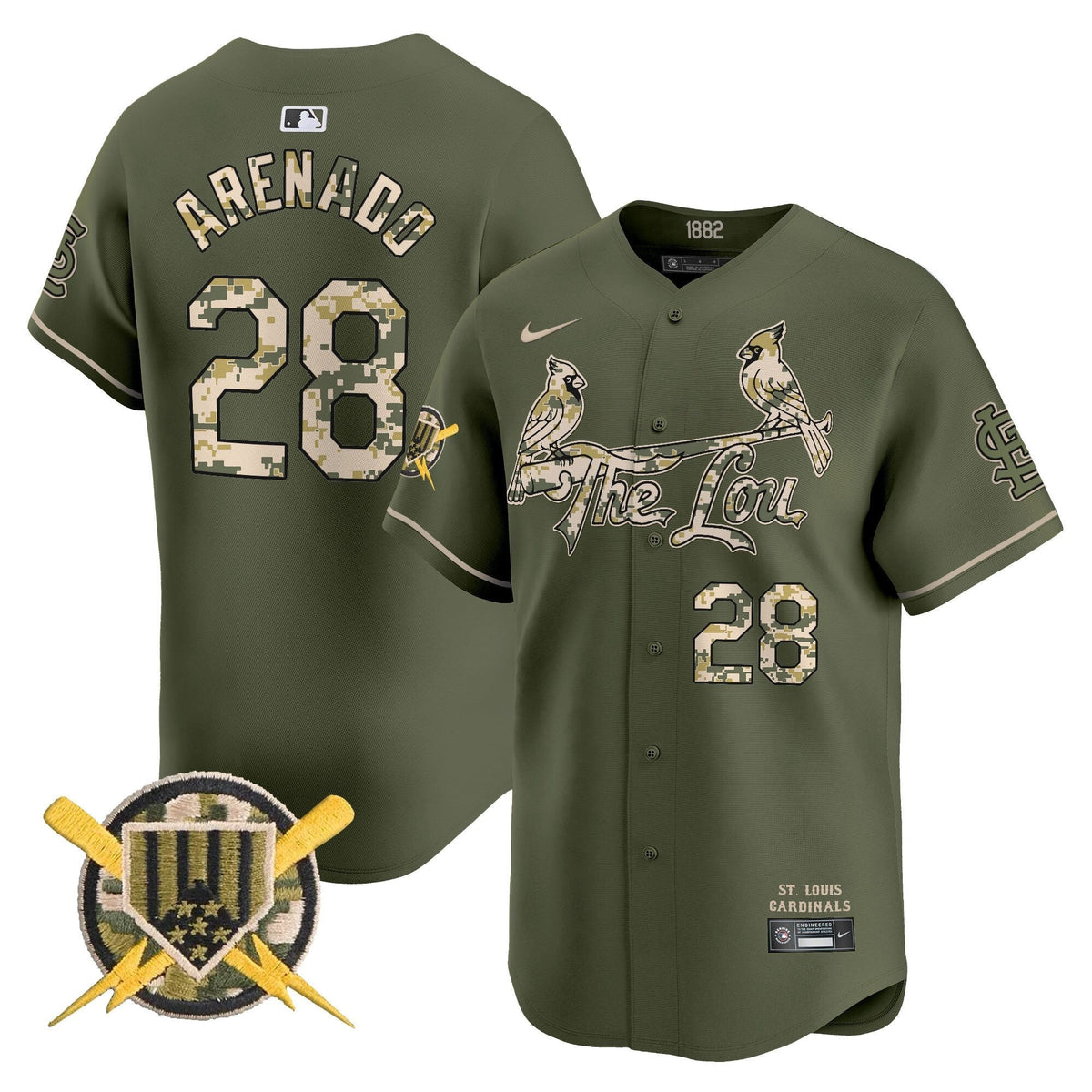 St. Louis Cardinals Armed Forces Day Vapor Premier Limited Jersey - Stitched