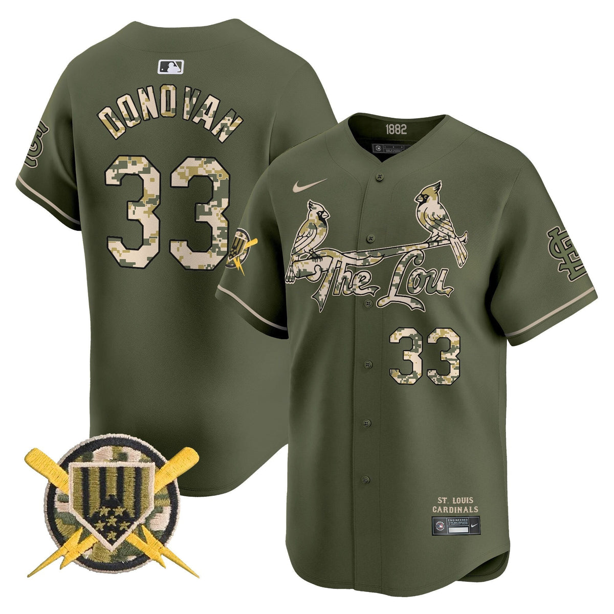 St. Louis Cardinals Armed Forces Day Vapor Premier Limited Jersey - Stitched