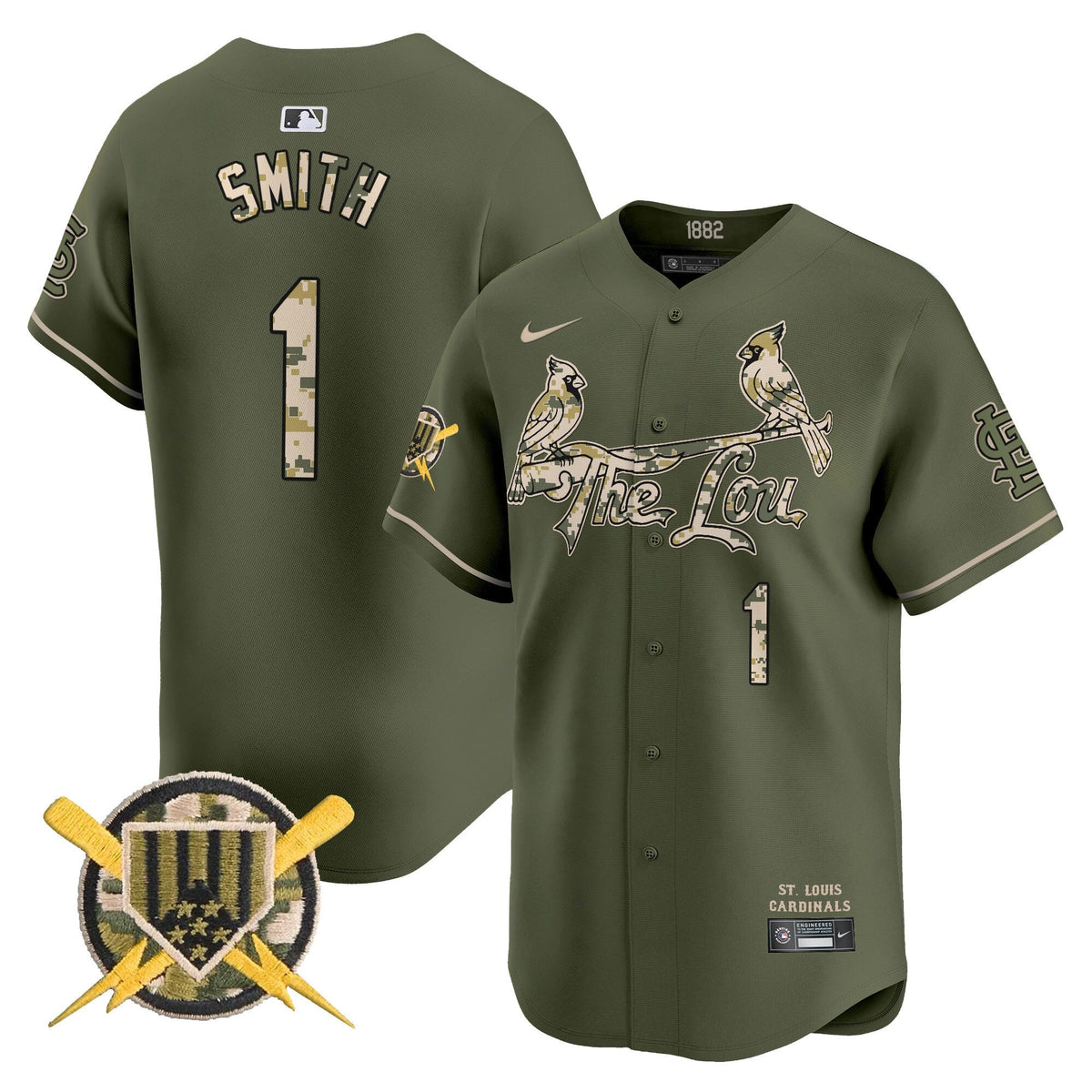 St. Louis Cardinals Armed Forces Day Vapor Premier Limited Jersey - Stitched