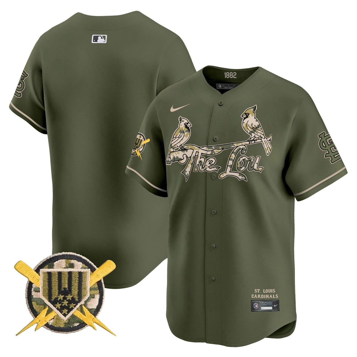 St. Louis Cardinals Armed Forces Day Vapor Premier Limited Jersey - Stitched