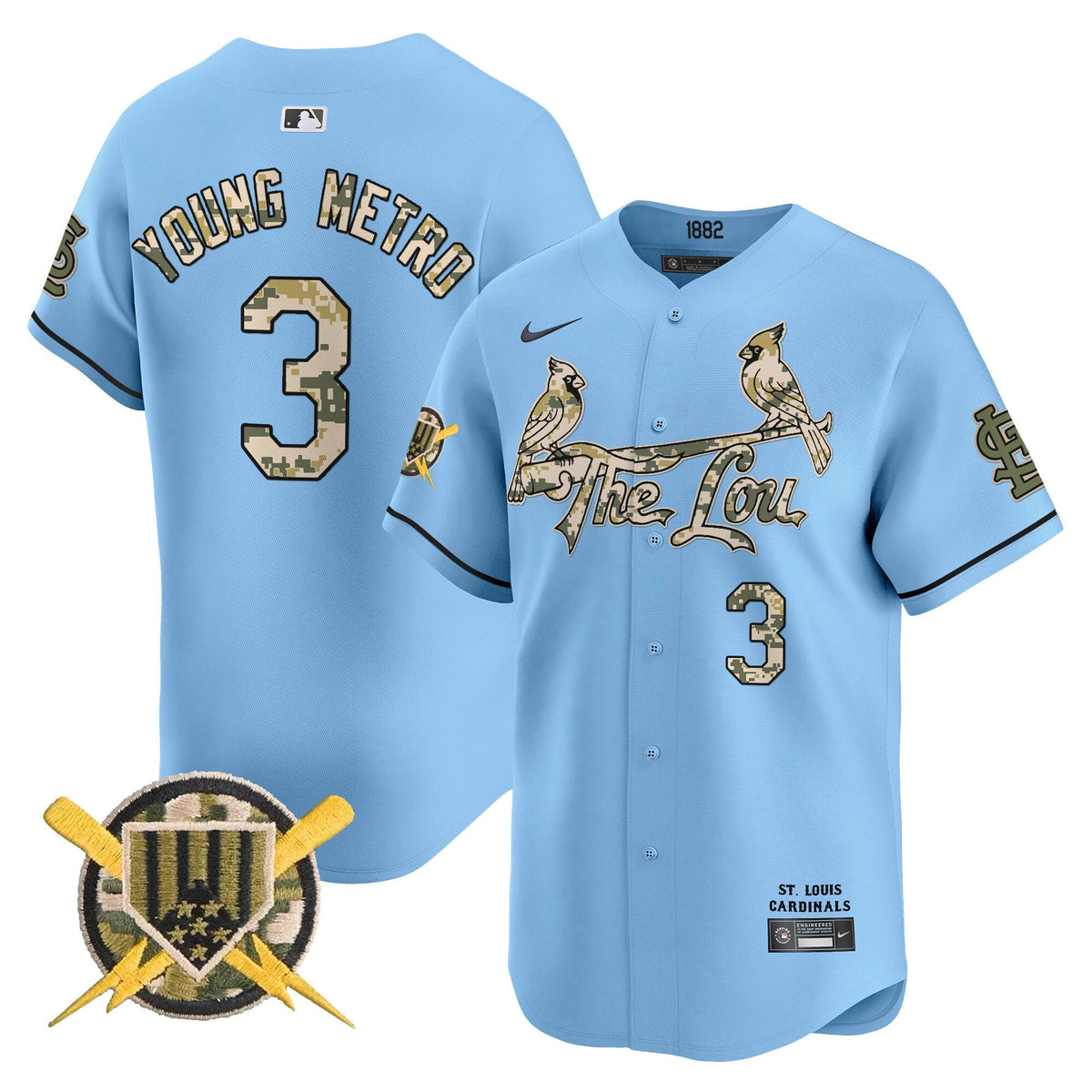 St. Louis Cardinals Armed Forces Day Vapor Premier Limited Jersey - Stitched