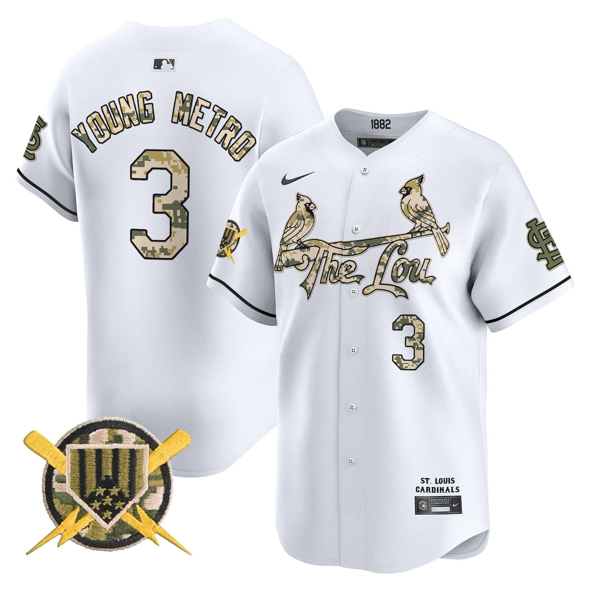 St. Louis Cardinals Armed Forces Day Vapor Premier Limited Jersey - Stitched