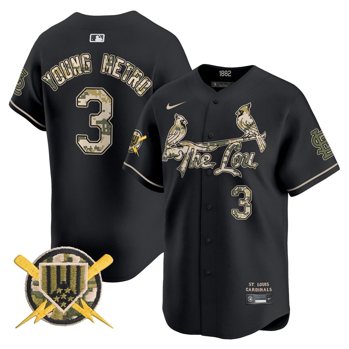 St. Louis Cardinals Armed Forces Day Vapor Premier Limited Jersey - Stitched