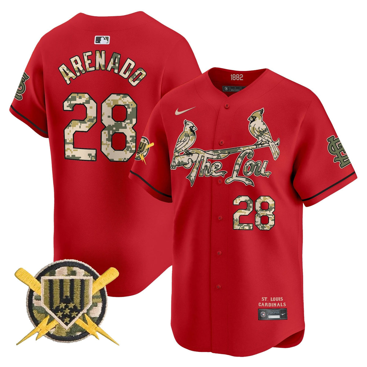 St. Louis Cardinals Armed Forces Day Vapor Premier Limited Jersey - Stitched
