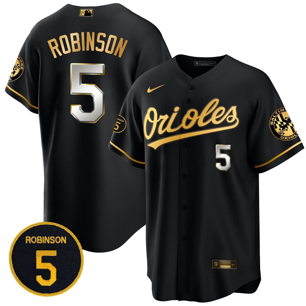 Baltimore Orioles Robinson Patch Cool Base Jersey Ð Stitched