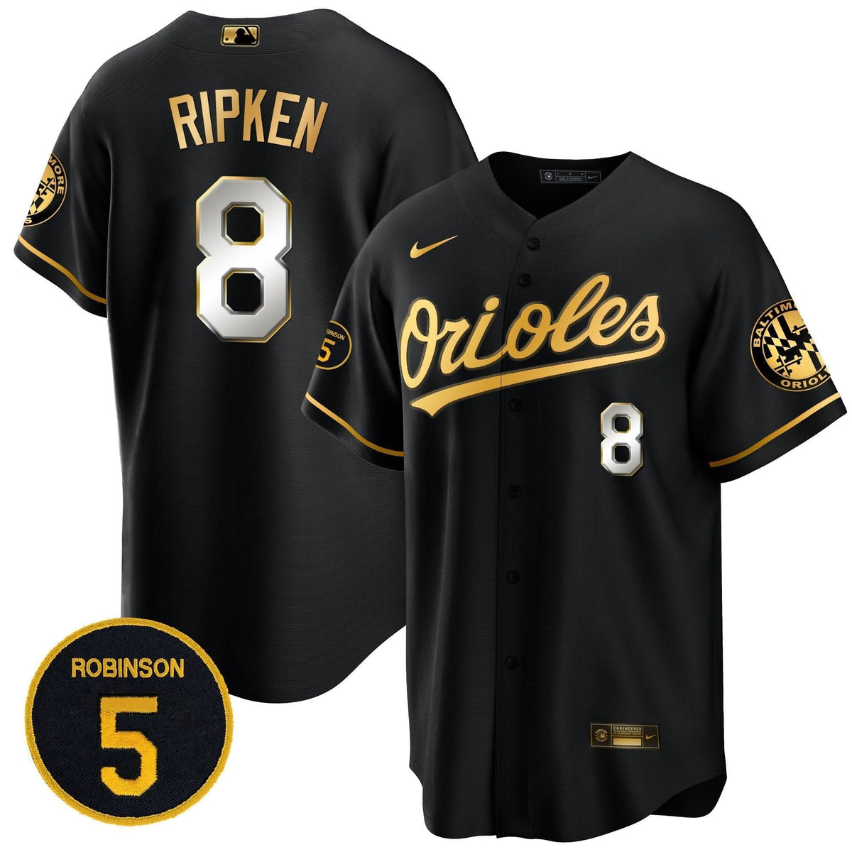 Baltimore Orioles Robinson Patch Cool Base Jersey Ð Stitched