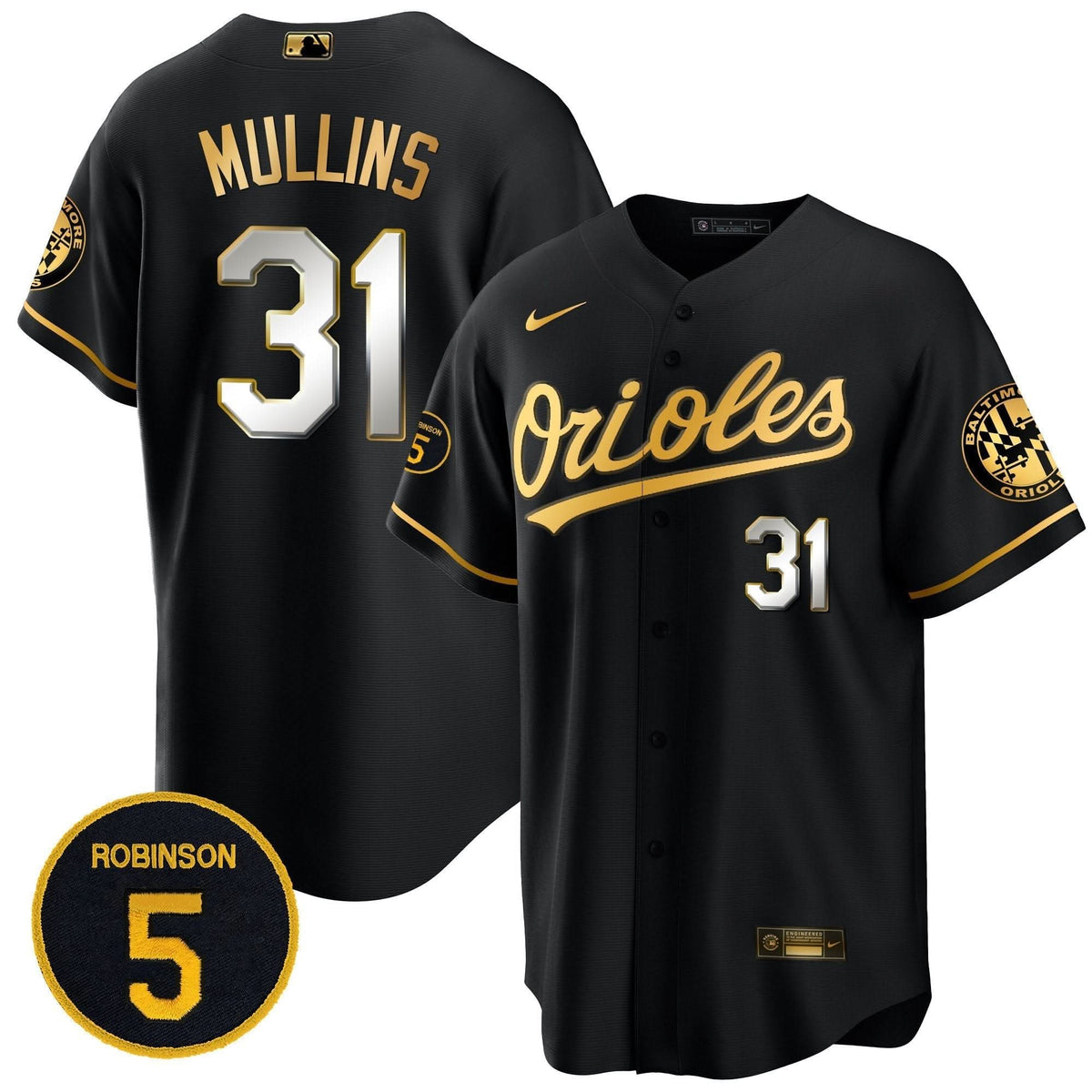 Baltimore Orioles Robinson Patch Cool Base Jersey Ð Stitched