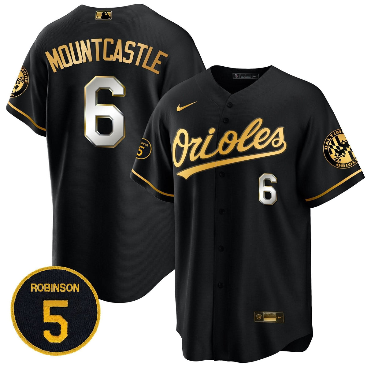 Baltimore Orioles Robinson Patch Cool Base Jersey Ð Stitched