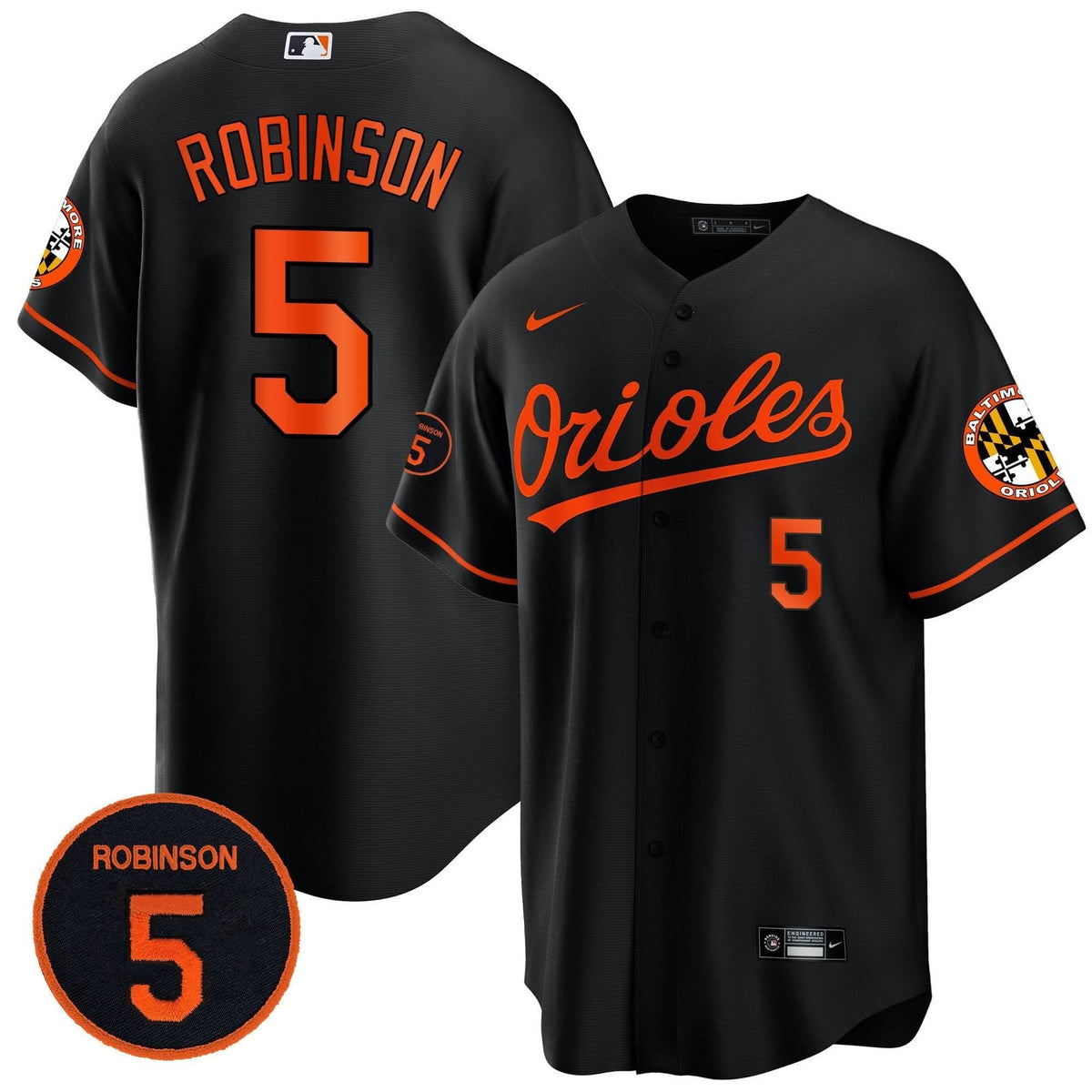 Baltimore Orioles Robinson Patch Cool Base Jersey Ð Stitched