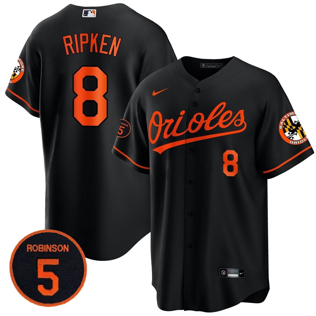 Baltimore Orioles Robinson Patch Cool Base Jersey Ð Stitched