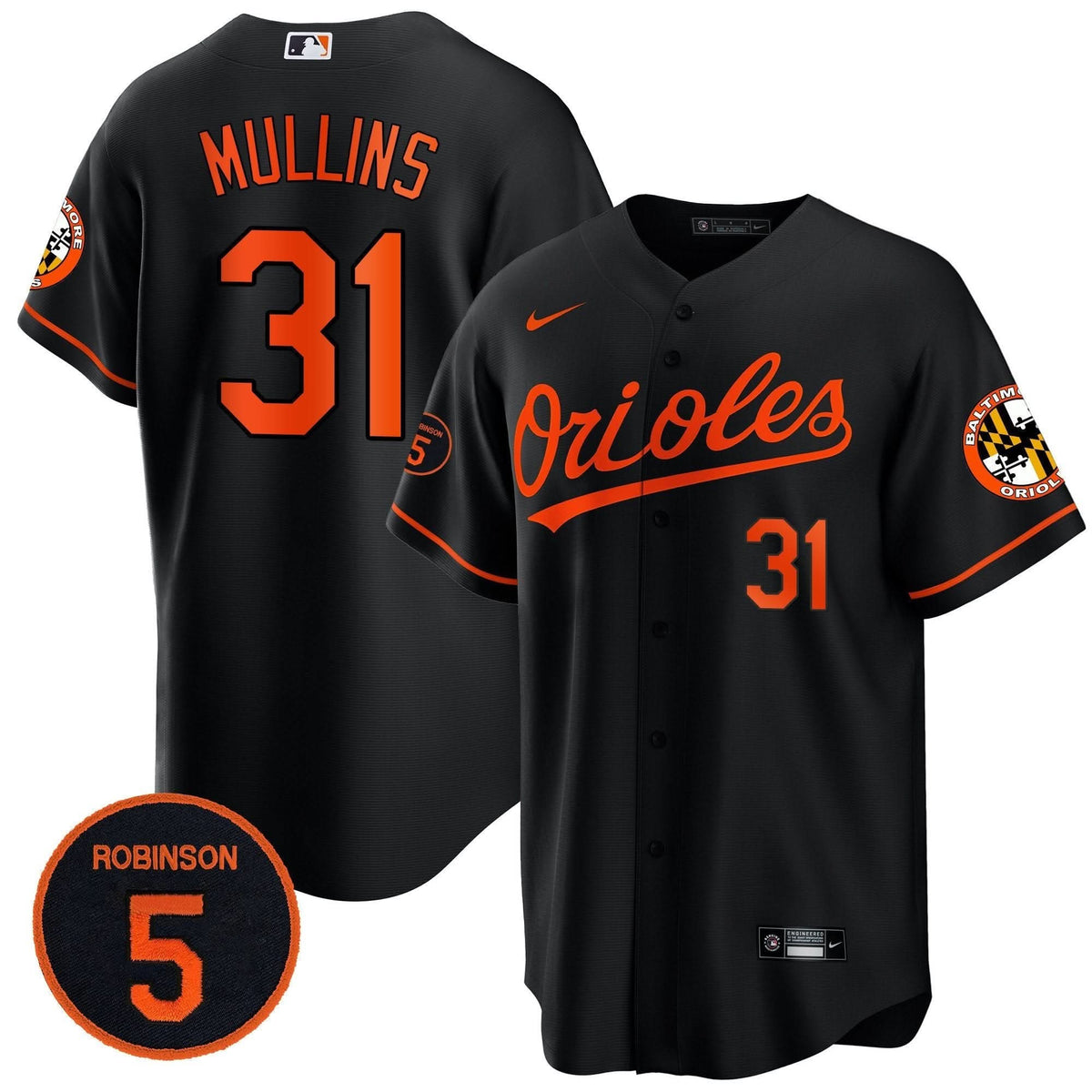 Baltimore Orioles Robinson Patch Cool Base Jersey Ð Stitched