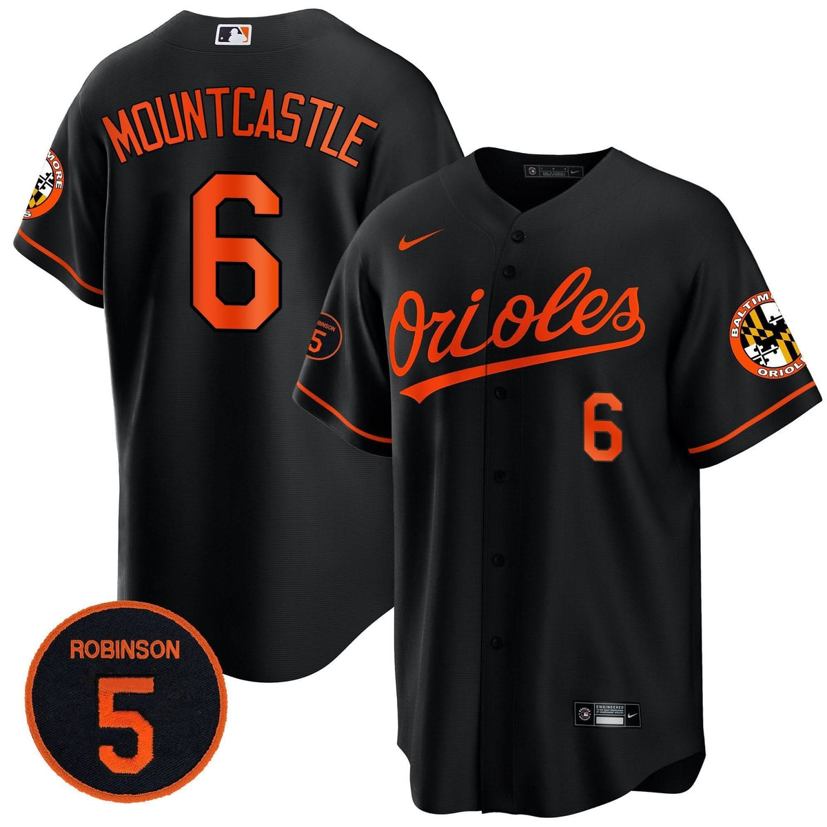 Baltimore Orioles Robinson Patch Cool Base Jersey Ð Stitched