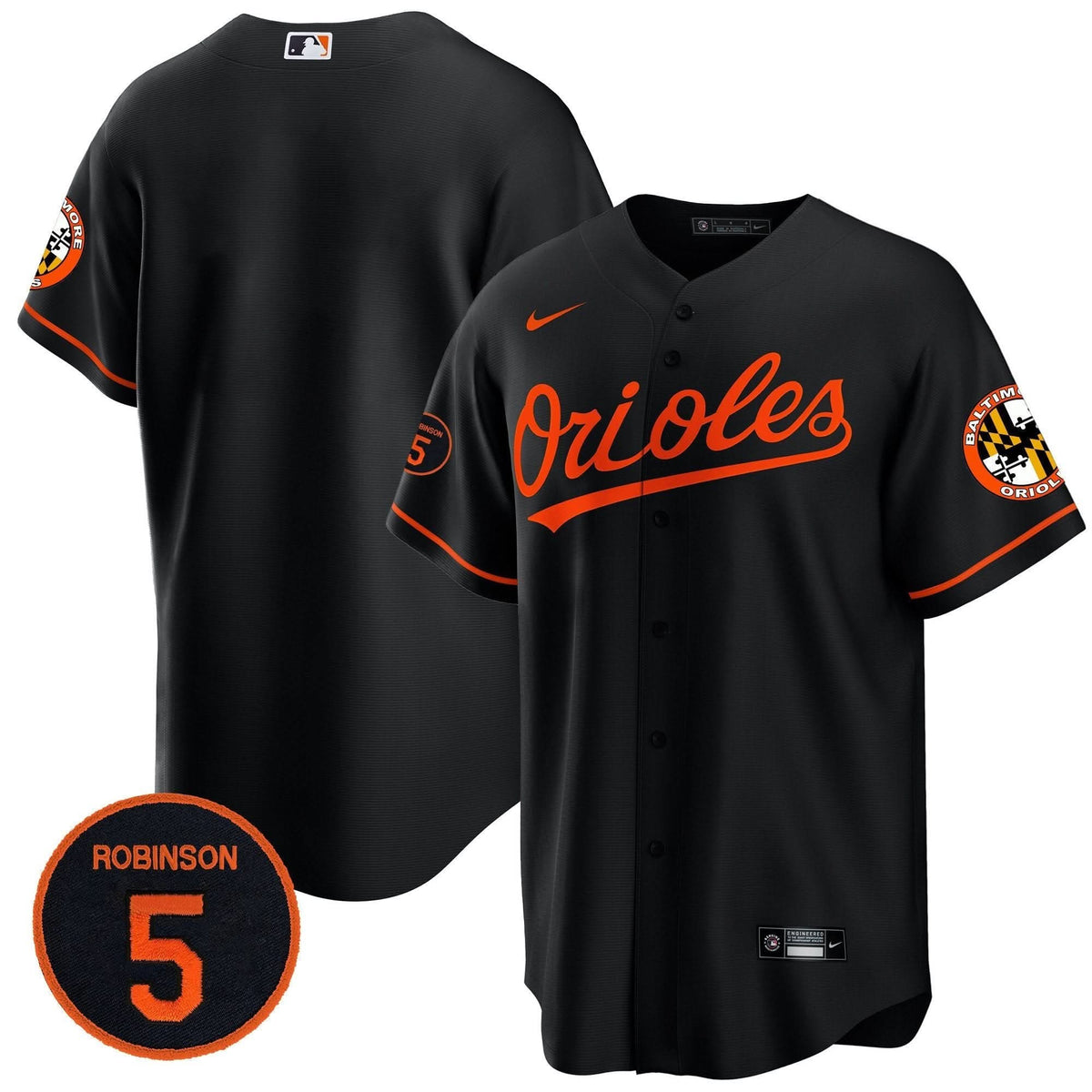 Baltimore Orioles Robinson Patch Cool Base Jersey Ð Stitched