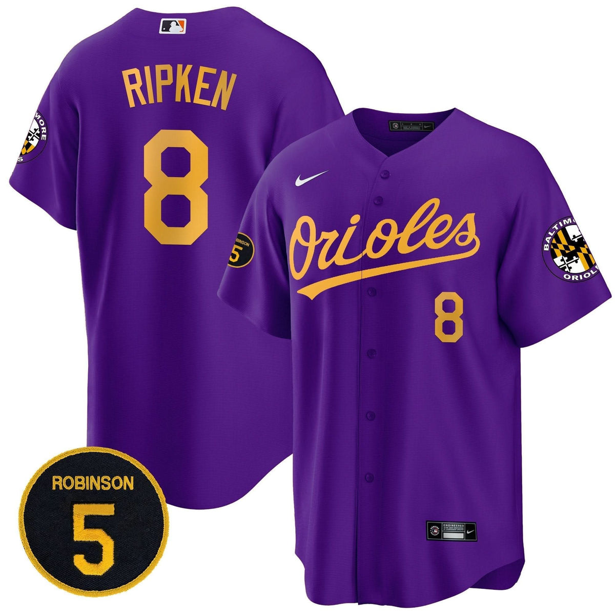 Baltimore Orioles Robinson Patch Cool Base Jersey Ð Stitched