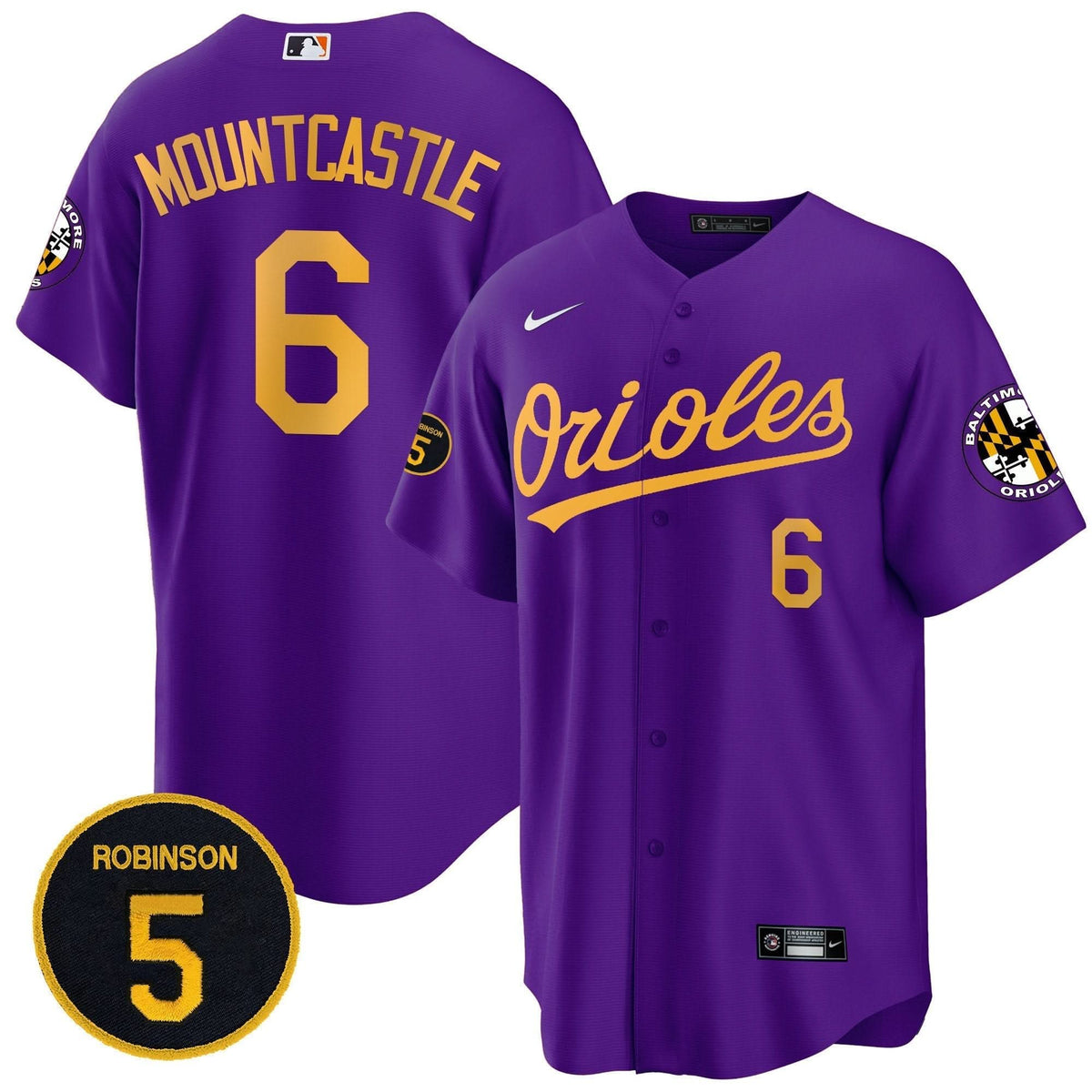 Baltimore Orioles Robinson Patch Cool Base Jersey Ð Stitched