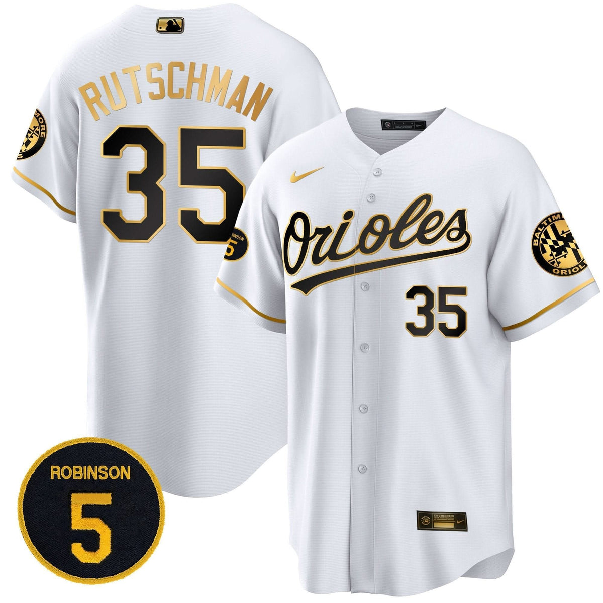 Baltimore Orioles Robinson Patch Cool Base Jersey Ð Stitched