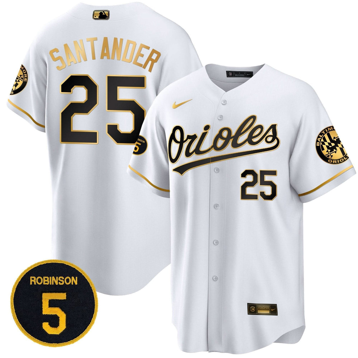Baltimore Orioles Robinson Patch Cool Base Jersey Ð Stitched