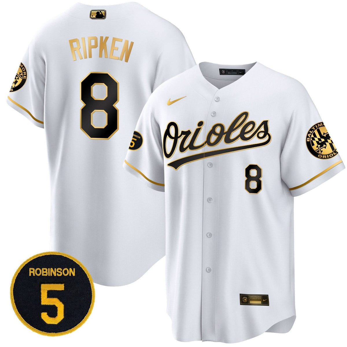 Baltimore Orioles Robinson Patch Cool Base Jersey Ð Stitched