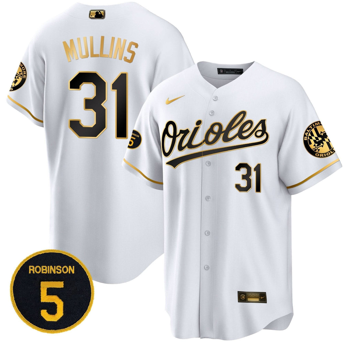 Baltimore Orioles Robinson Patch Cool Base Jersey Ð Stitched