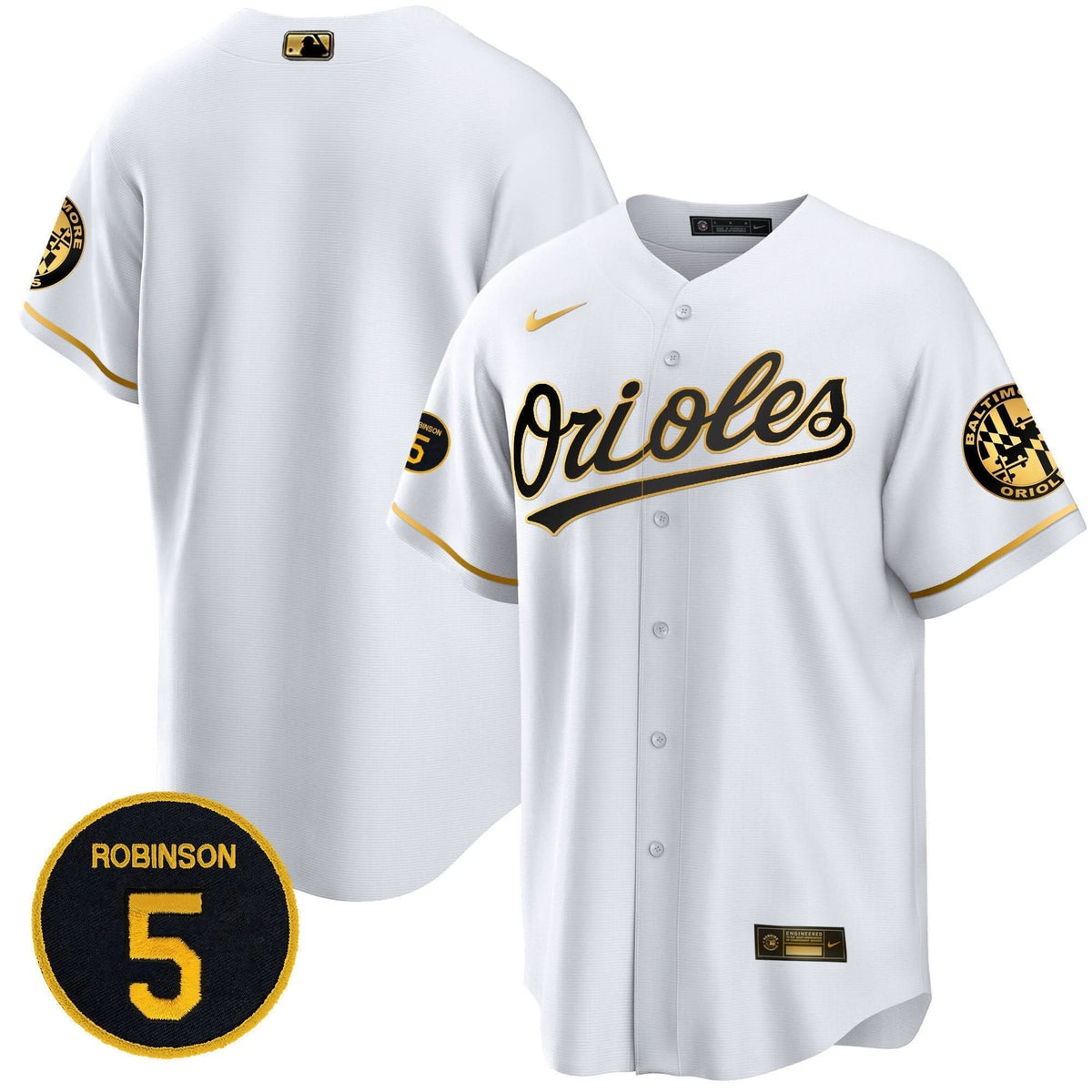 Baltimore Orioles Robinson Patch Cool Base Jersey Ð Stitched