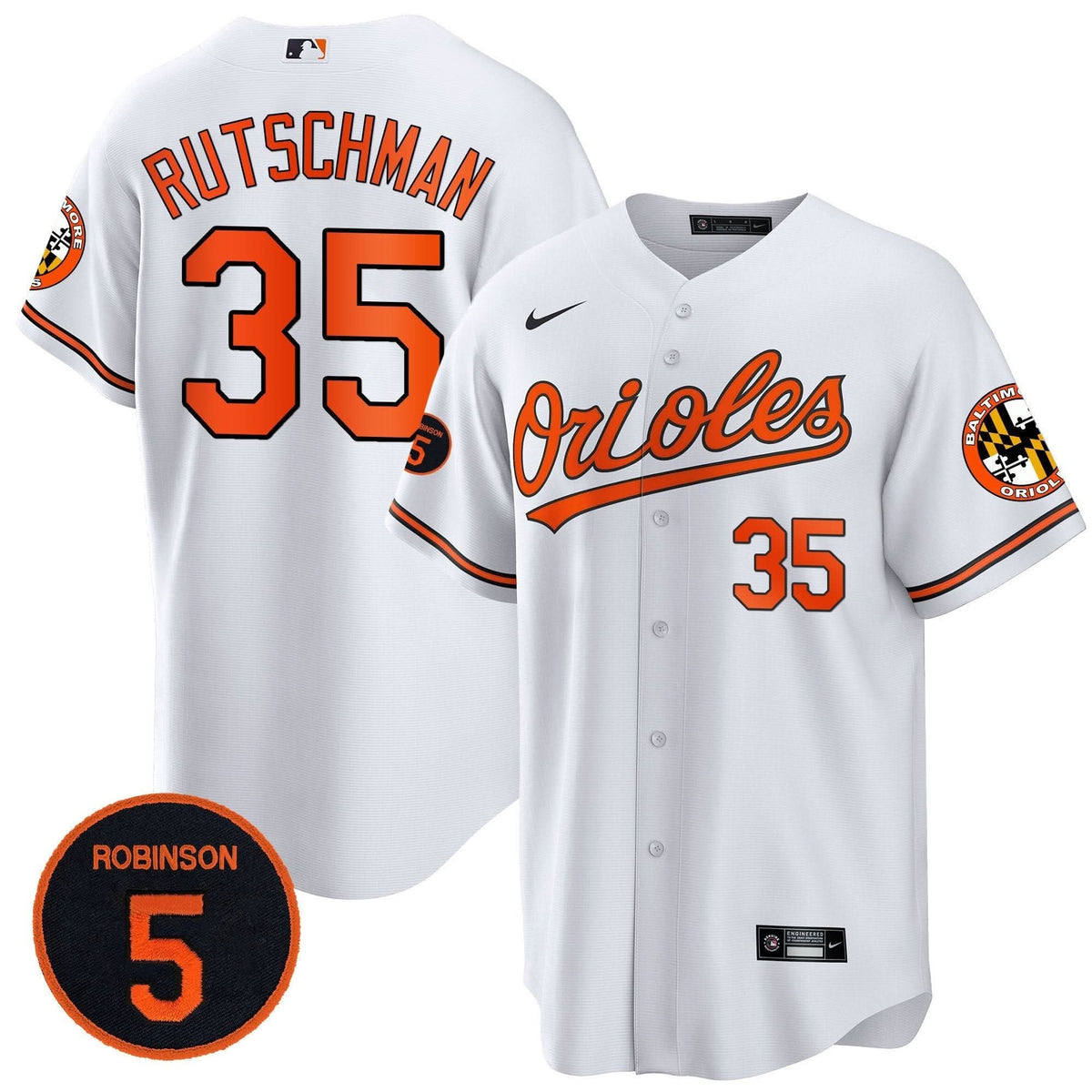 Baltimore Orioles Robinson Patch Cool Base Jersey Ð Stitched