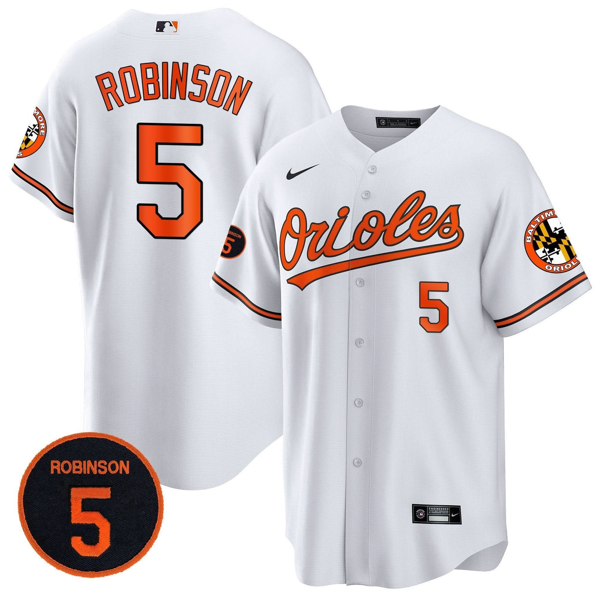 Baltimore Orioles Robinson Patch Cool Base Jersey Ð Stitched