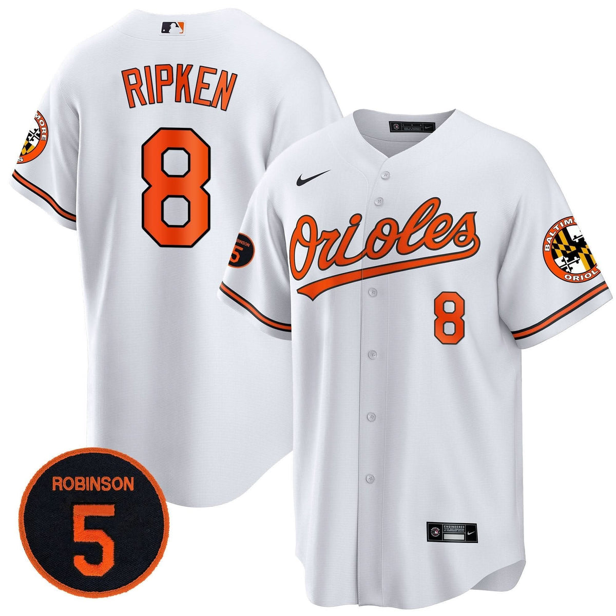 Baltimore Orioles Robinson Patch Cool Base Jersey Ð Stitched