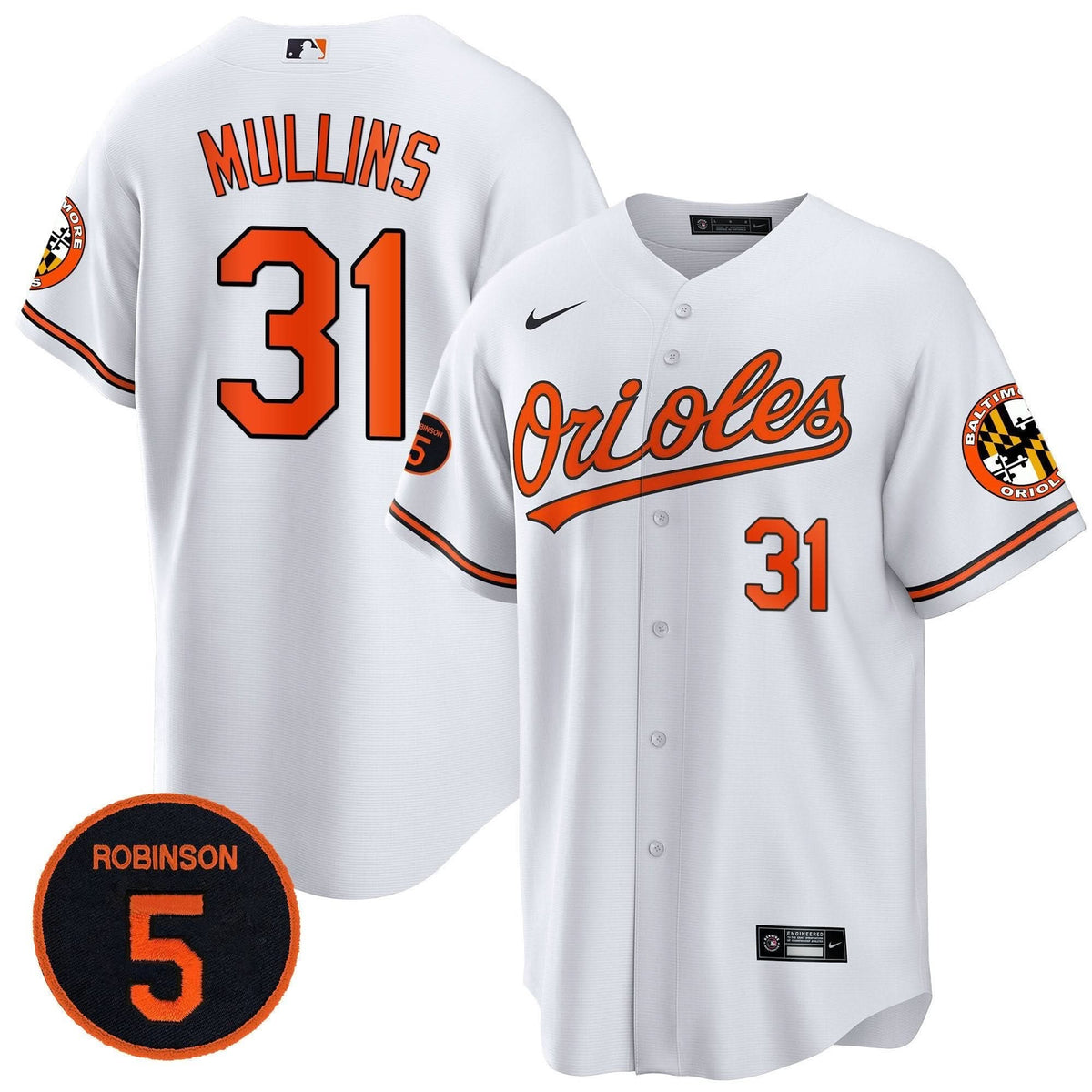 Baltimore Orioles Robinson Patch Cool Base Jersey Ð Stitched