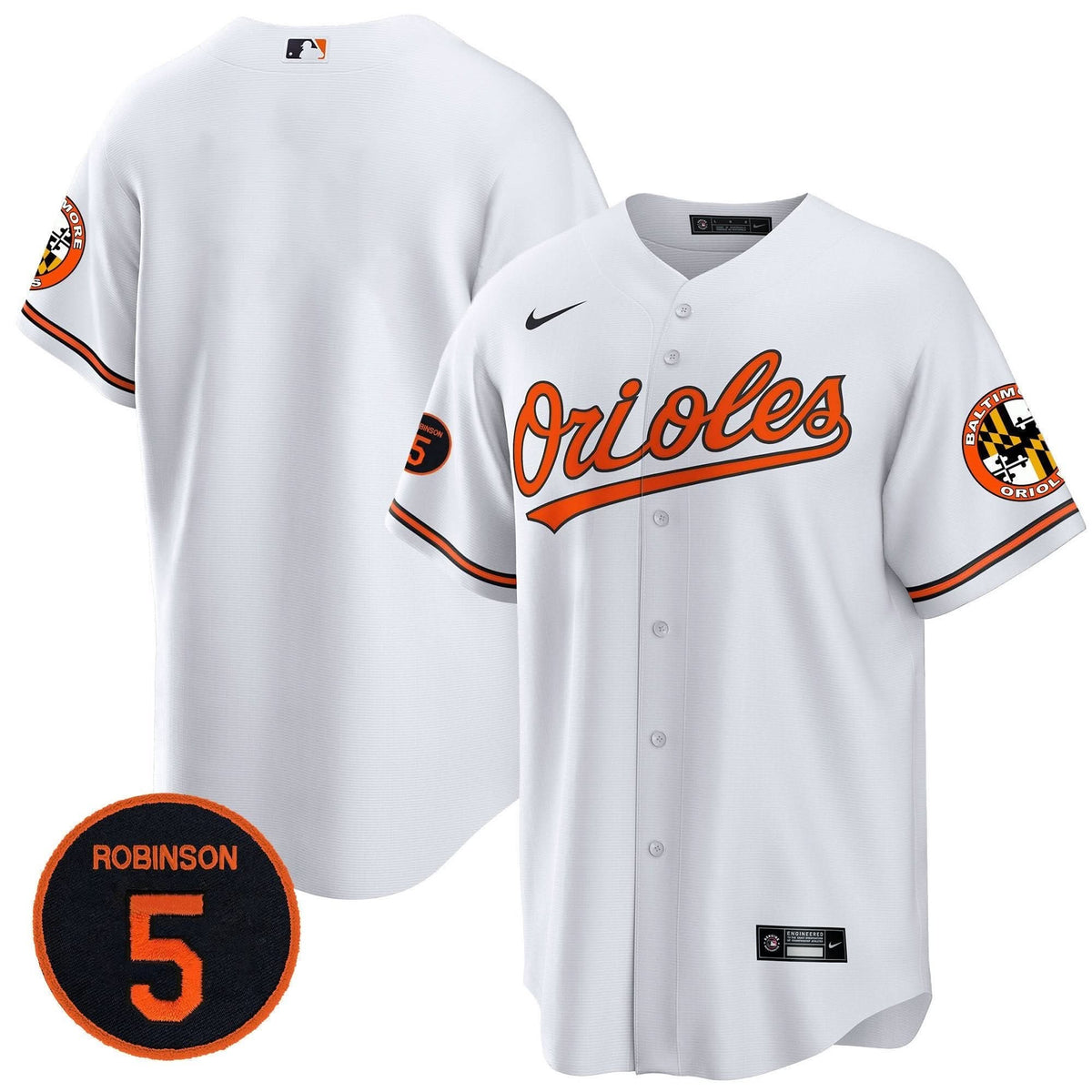 Baltimore Orioles Robinson Patch Cool Base Jersey Ð Stitched